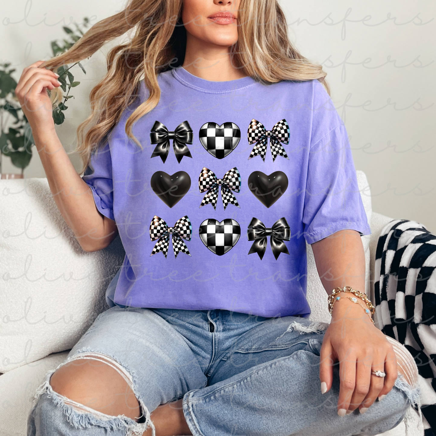 Checkered Hearts And Bows (ADULT TRANSFER)