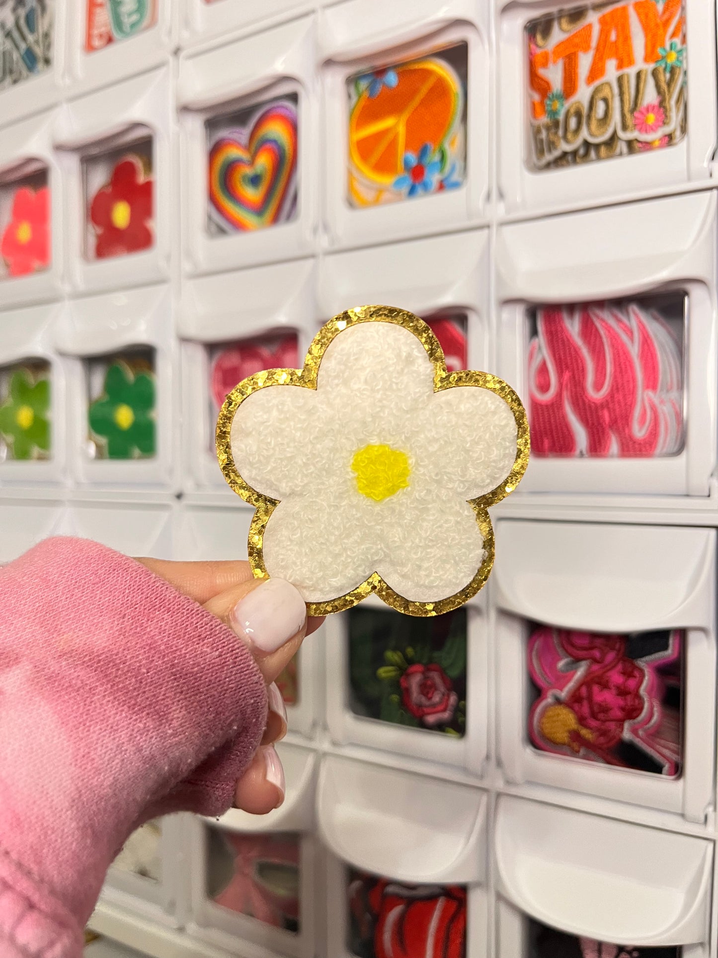 White Flower | Chenille Patch