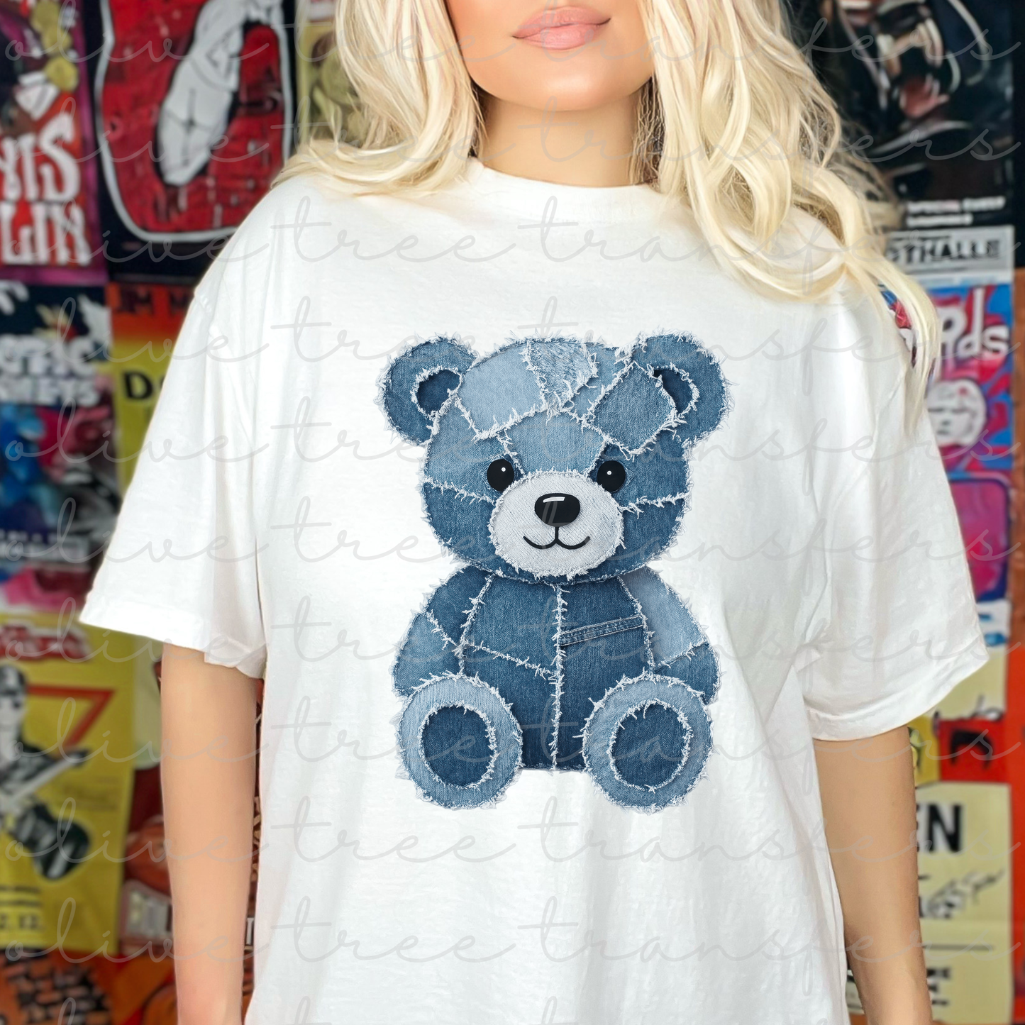 Denim Teddy Bear (ADULT TRANSFER)