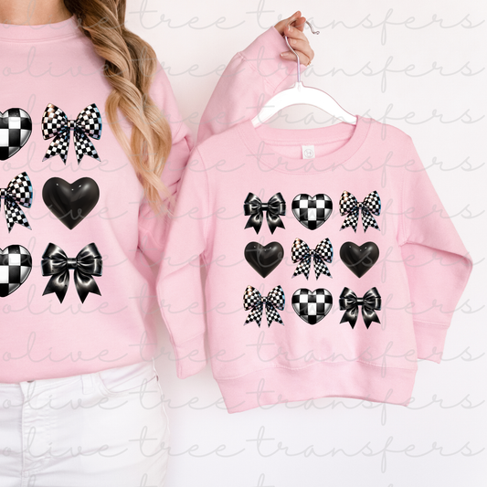 Checkered Hearts And Bows (YOUTH TRANSFER)