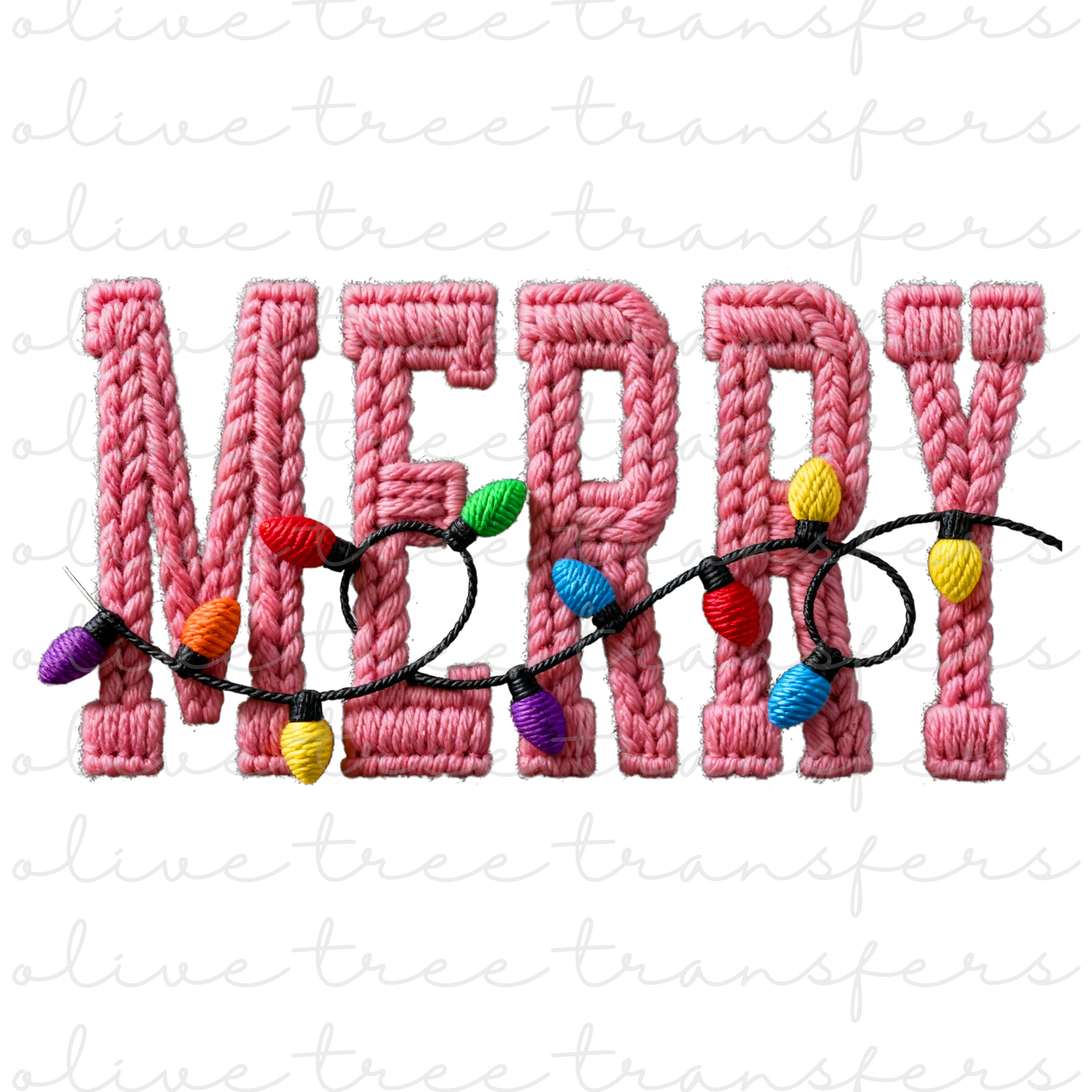 SUBLIMATION TRANSFER - Faux Yarn Merry