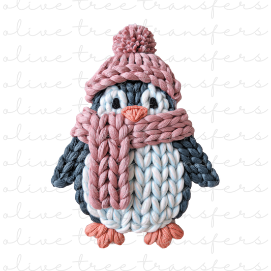 SUBLIMATION TRANSFER -  Faux Yarn Penguin