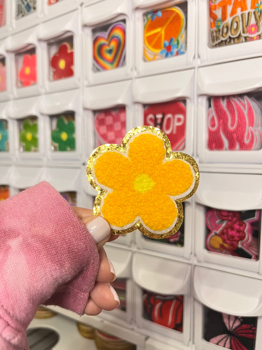 Chenille Patch | Yellow Flower