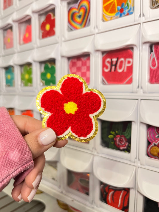 Red Flower | Chenille Patch